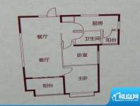 恒大名都2房户型 2室面积:100.00m平米