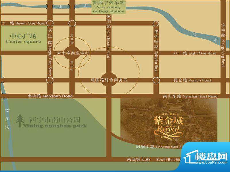 中惠紫金城交通图