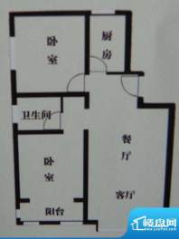 盛泽名城B1户型 2室面积:86.28m平米