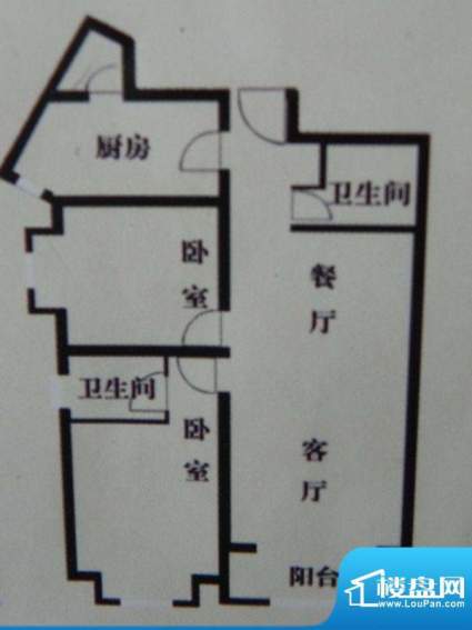 盛泽名城C2户型 2室面积:115.71m平米