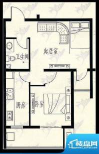 呈祥紫园户型图 1室面积:66.34m平米