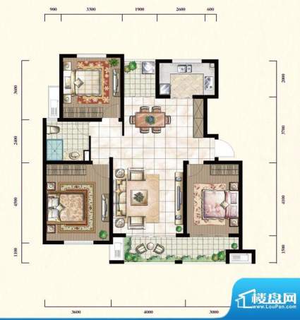 御景园澜山公馆F1户面积:109.95m平米