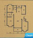 紫金城E1户型 3室2厅面积:139.99m平米