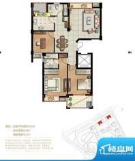 丰乐怡庭C1户型 3室面积:129.00m平米