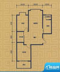 紫金城B1户型 2室2厅面积:96.52m平米