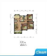 伟星蓝山GF户型 3室面积:112.00m平米
