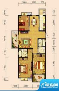 宁泽园G1户型图 3室面积:149.61m平米