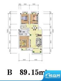 湖滨丽景B户型 3室2面积:89.15m平米