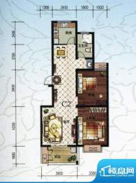 颐华苑C2户型 2室2厅面积:96.00m平米