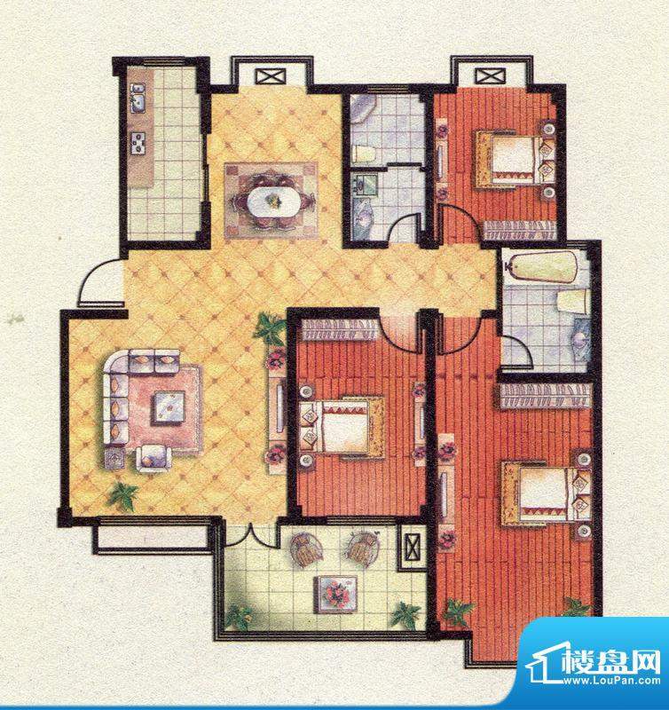 姑孰新城新华舍花园面积:119.79m平米