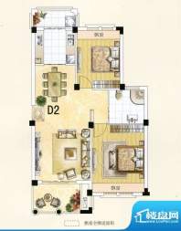 阳光威尼斯D2户型 2面积:86.60m平米