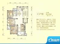 海阳华府C户型 3室2面积:128.00m平米