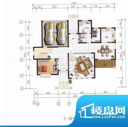 秀水山庄B户型别墅一面积:526.43m平米