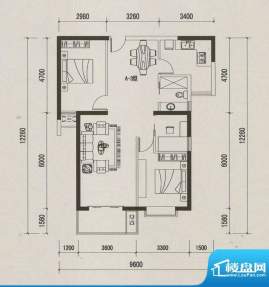 恒远中央公馆A-3户型面积:111.03m平米