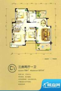 继远·首府C1户型图面积:118.00m平米