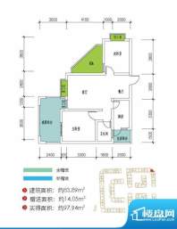 蘭亭合院k型 2室2厅面积:83.89m平米