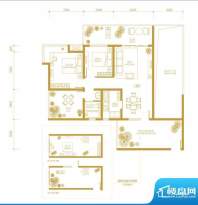 玉津花城2期A3型偶数面积:89.63m平米