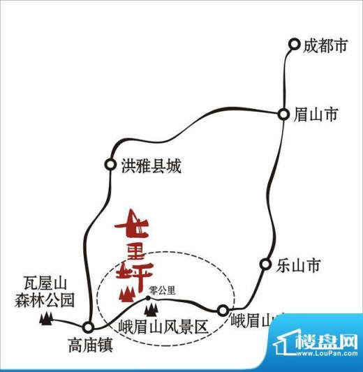 峨眉半山七里坪交通图