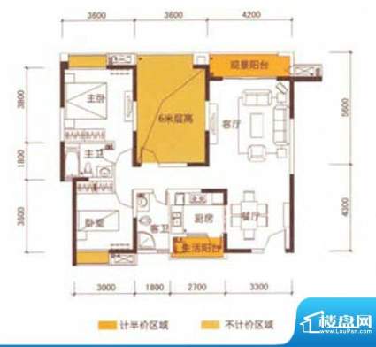 天和大院E型 2室2厅面积:103.15m平米