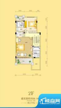 香江半岛B栋2F86.面积:86.04m平米