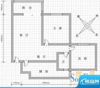 峨眉天颐套二 2室1厅面积:80.00m平米