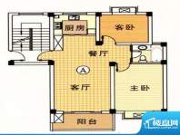 城南印象一期多层标面积:79.00m平米