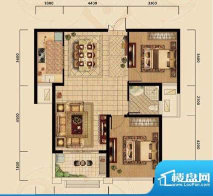 濠璟·半岛一期三栋面积:90.00m平米