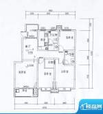 在水一方21号楼 3室面积:123.47m平米