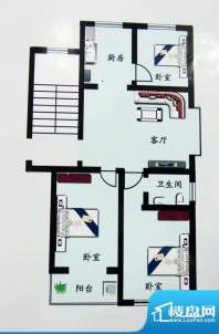 誉诚名苑丙户型 3室面积:95.00m平米