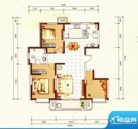 万都城4#户型F 3室2面积:125.00m平米