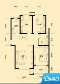 佰瑞廷1,2号楼C户型面积:119.23m平米