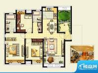 绿地城户型图 3室2厅面积:130.00平米