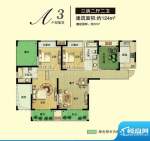 博海尚城A3户型 3室面积:124.00平米