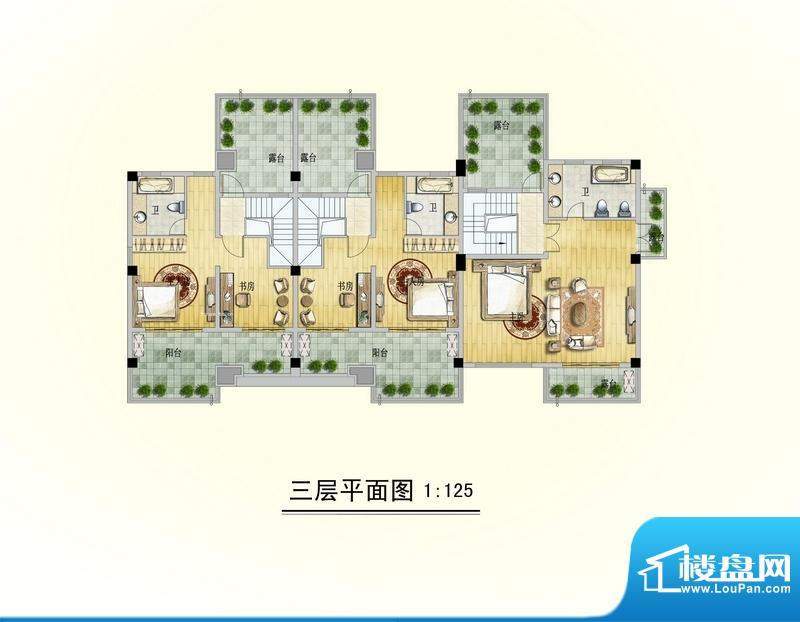 博海尚城三层平面图面积:0.00平米