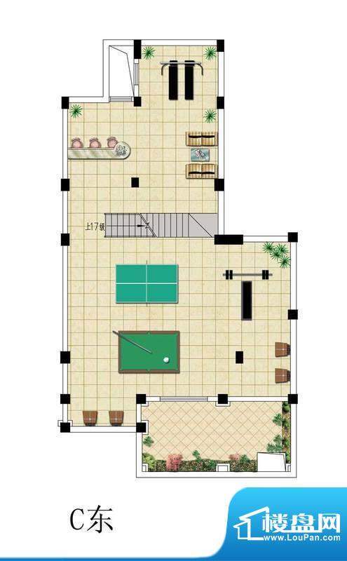 银河湾花园别墅C户型面积:196.00平米