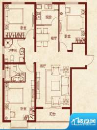 阳光四季城E户型面积:125.00m平米