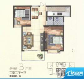 秀水雅苑四号楼B户型面积:0.00m平米