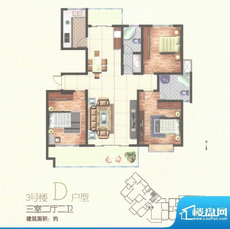 秀水雅苑三号楼D户型面积:0.00m平米