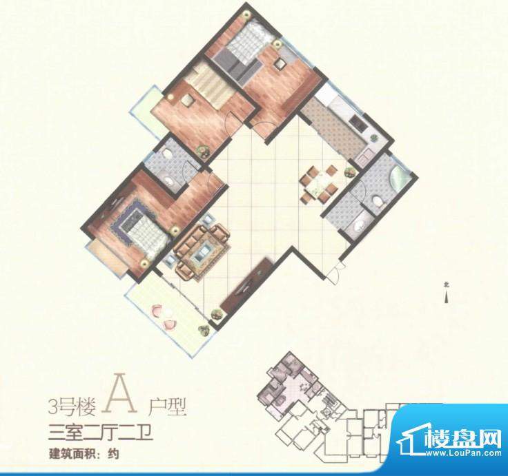 秀水雅苑三号楼A户型面积:0.00m平米