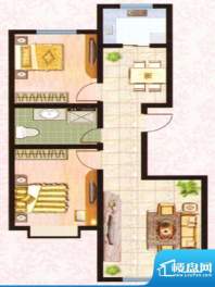紫塞桃园E户型 2室2面积:91.33m平米