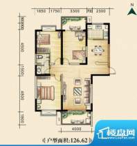 青啤家园A户型 3室2面积:126.62m平米