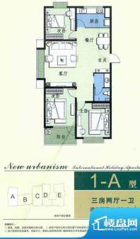 颐龙·恒泰1-A型 3室面积:139.12m平米