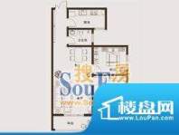 上海城户型1: 2室2厅面积:94.61m平米