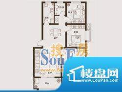 上海城户型6： 3室2面积:101.15m平米