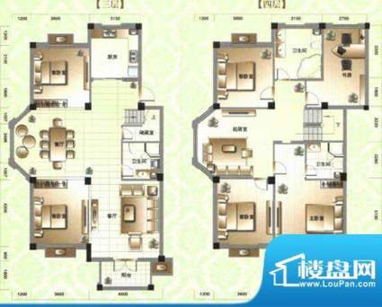 滨河阳光C3 6室3厅3面积:251.00m平米