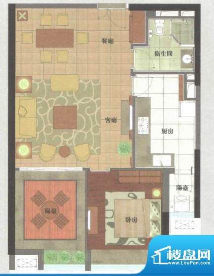 久隆奥斯卡A16 1室2面积:111.00m平米