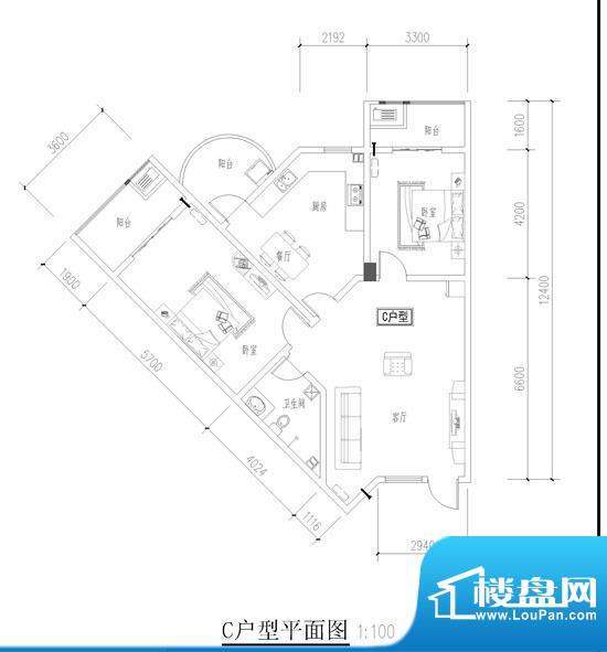 兰亭花园C户型面积:0.00m平米