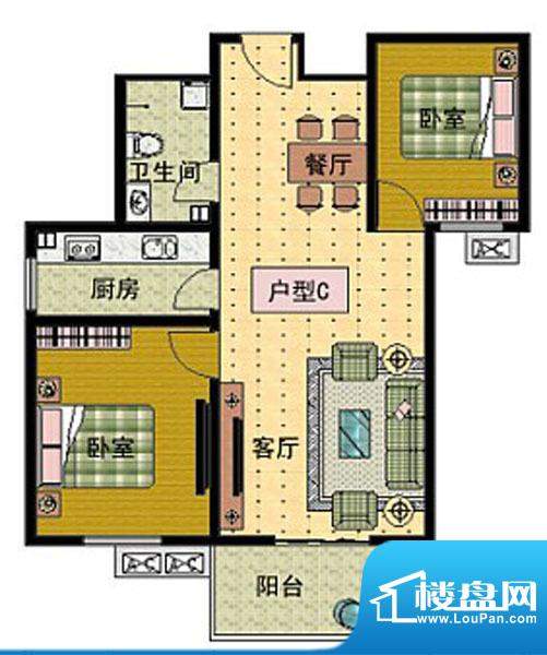 崇文社区户型C面积:0.00m平米