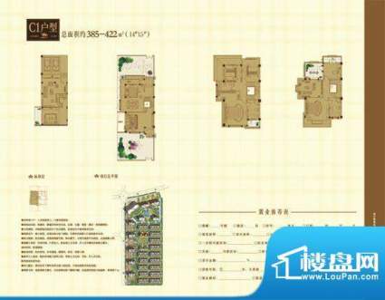 百联华府别墅C1户型面积:0.00m平米