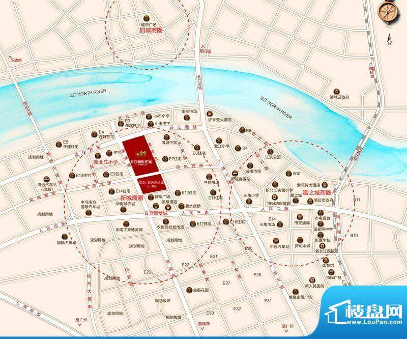 卧龙五洲世纪城交通图